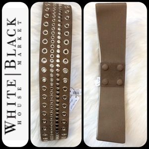 NWT WHBM Brown Leather/Suede Belt